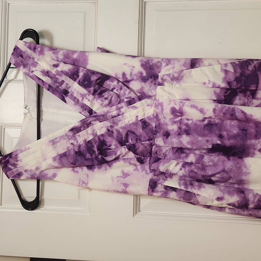 Banana Republic purple and white sleeveless dress size 00 petite